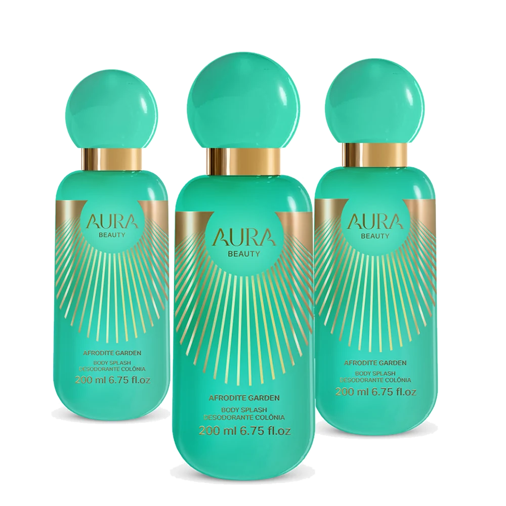 Três frascos de Afrodite Garden 200 ml